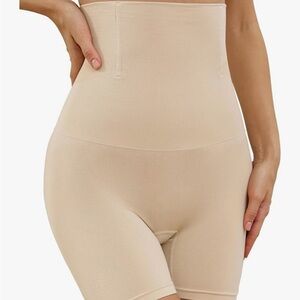 High-Waisted Shapewear Shorts Tan Size XL Slimming New